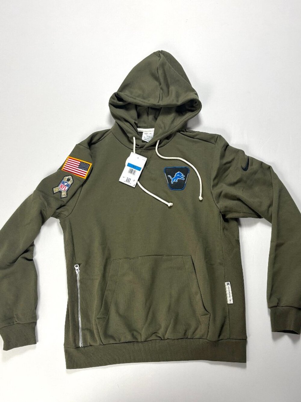Detroit Lions Nike Mens Salute to Service Hoodie Sweatshirt NWT Sz M IH7773-222